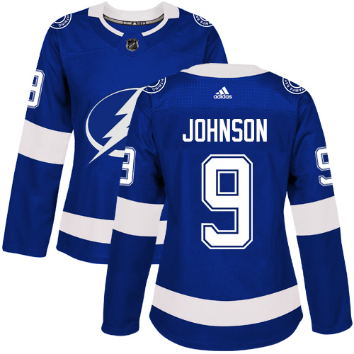 Adidas Lightning #9 Tyler Johnson Blue Home Authentic Women's Stitched NHL Jersey